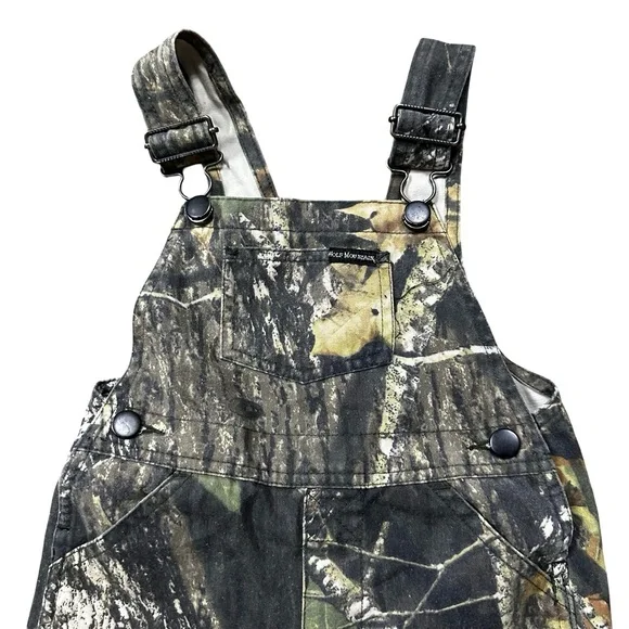 VTG Wolf Mountain Camo Overalls Bibs Size 24 Months Mossy Oak Hunting Deer - Picture 2 of 4